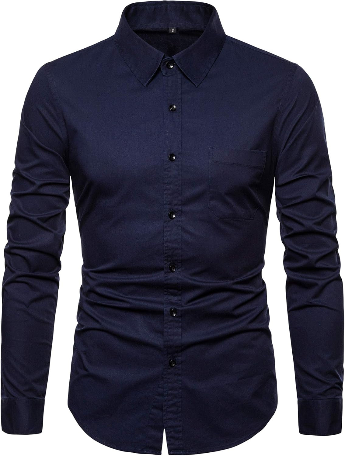 Men’S Long Sleeve Casual Button down Dress Shirts with Chest Pocket