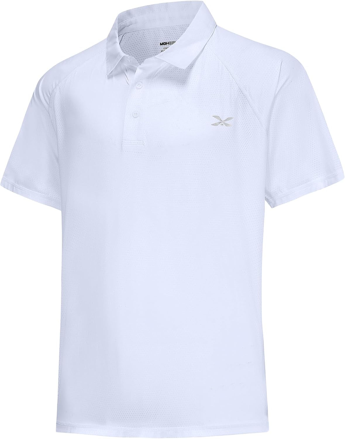 MOHEEN Men'S Moisture Wicking Short Sleeve Polo Shirts UPF 50+ Lightweight Performance Golf Shirts M-6XL