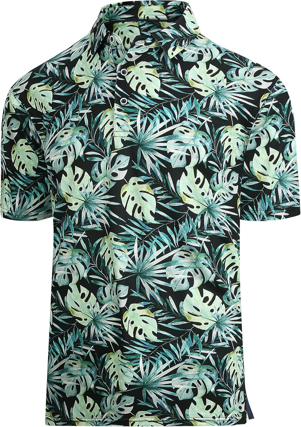 Esabel.C Golf Shirts for Men Dry Fit Performance Short Sleeve Print Moisture Wicking Collared Shirt