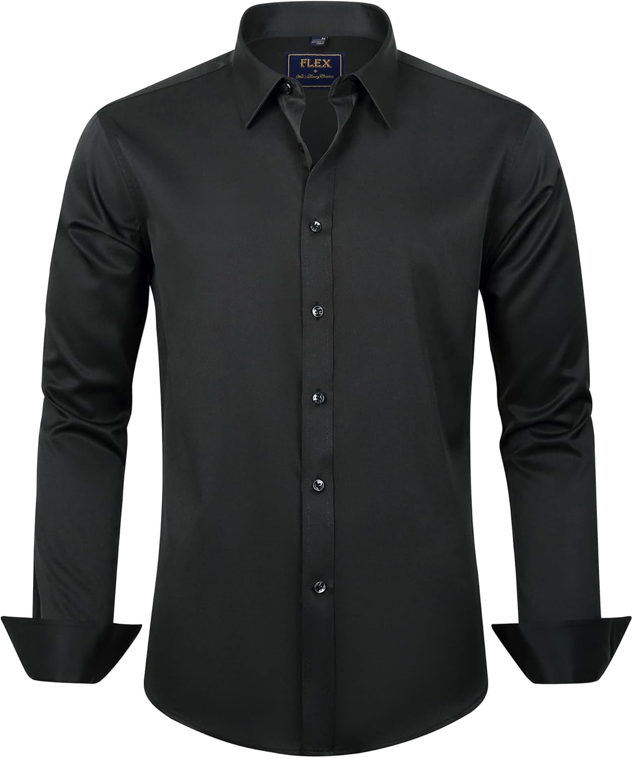 J.VER Men'S Dress Shirts Solid Long Sleeve Stretch Wrinkle-Free Formal Shirt Business Casual Button down Shirts