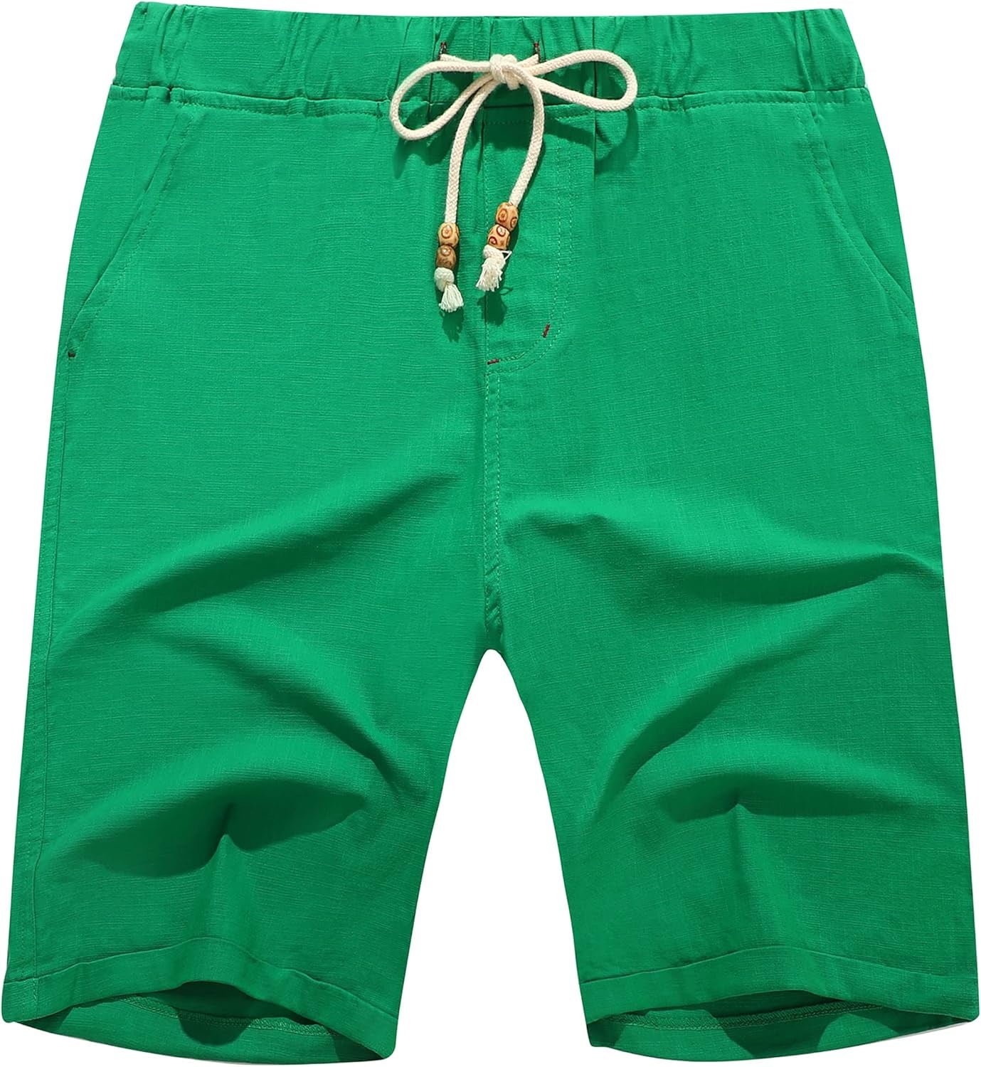Boisouey Men'S Linen Casual Classic Fit Short Summer Beach Shorts