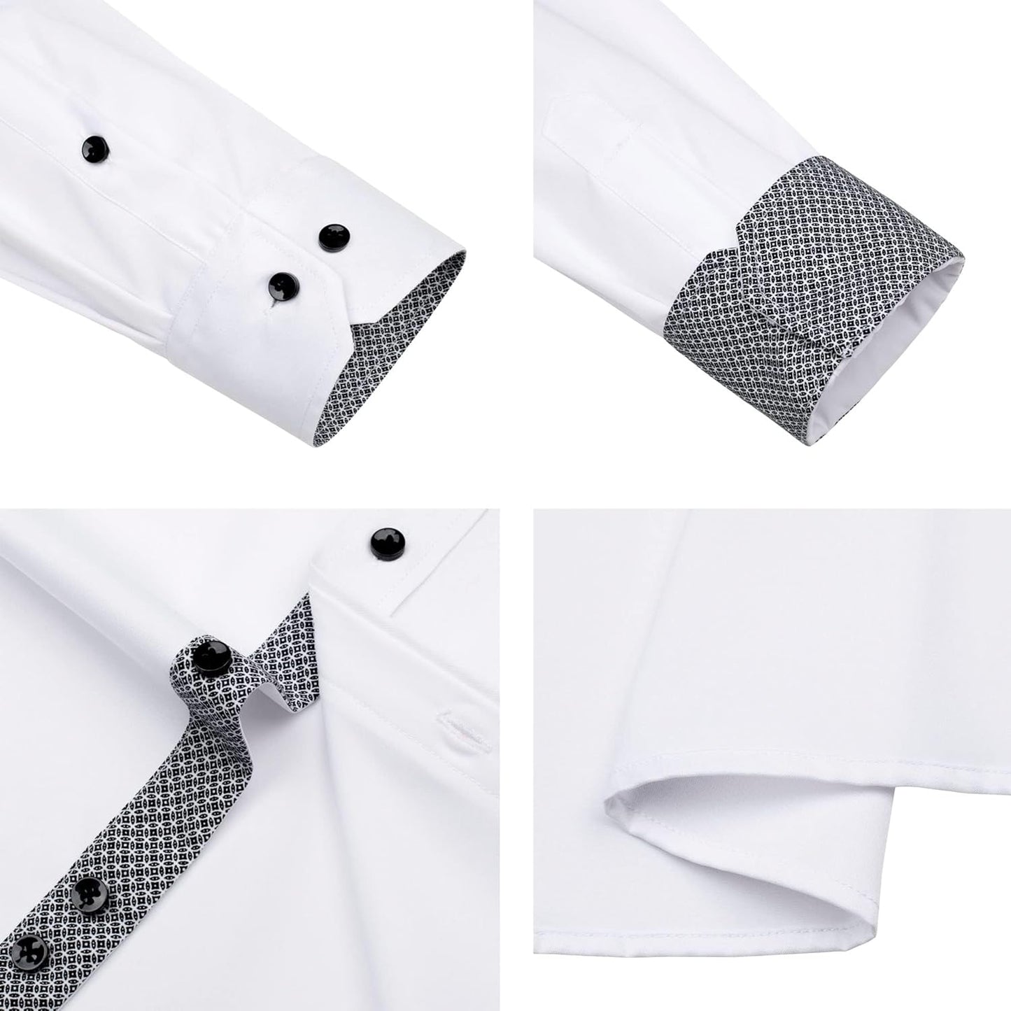 Alimens & Gentle Men'S Dress Shirts Long Sleeve Wrinkle-Free Business Casual Button down Shirt