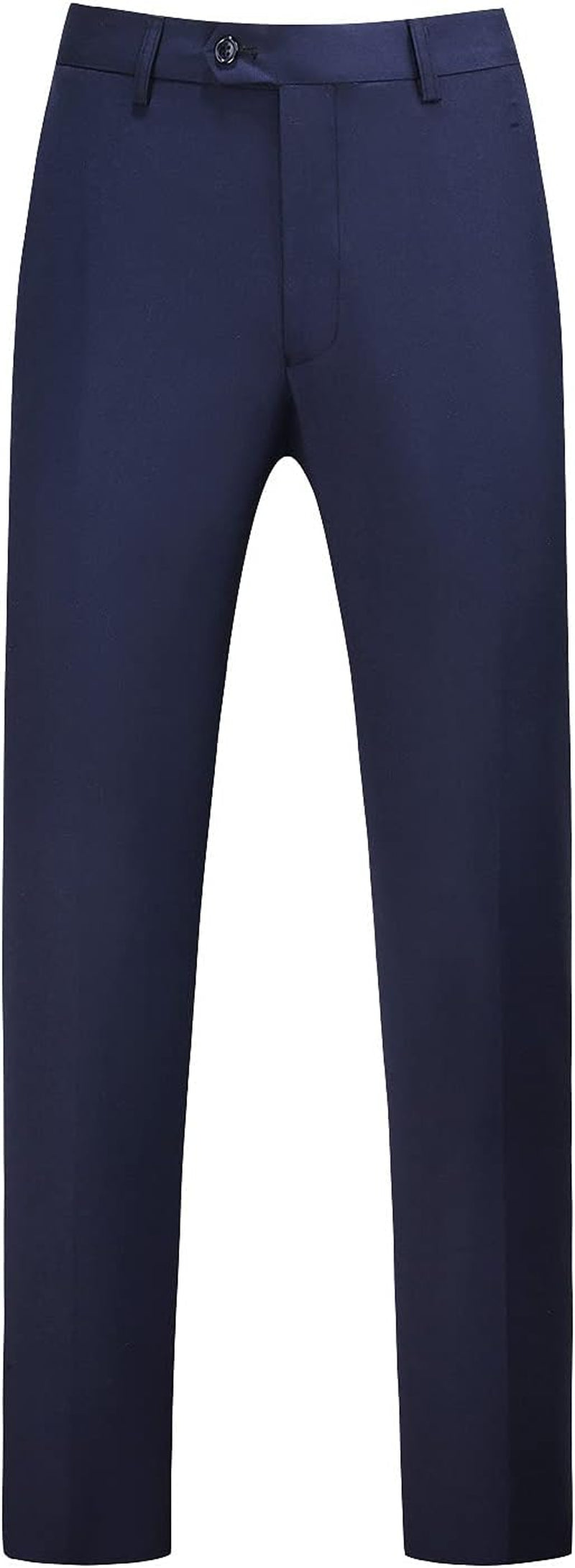 MOGU Mens Front Flat Casual Dress Pants Slim Fit