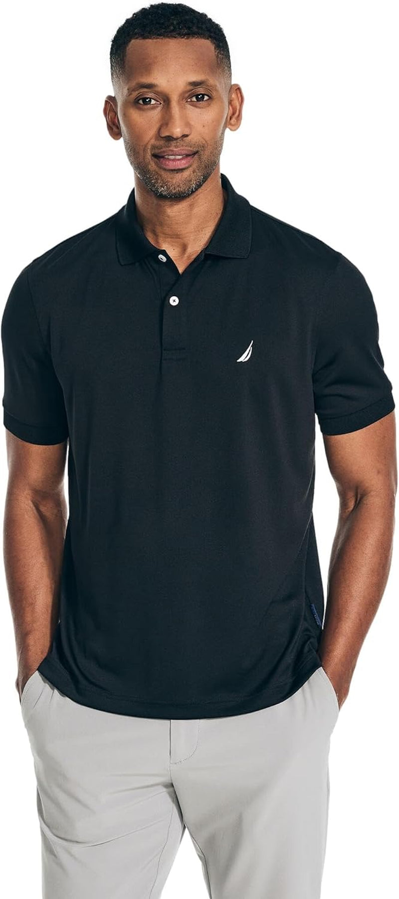 Nautica Men'S Classic Short Sleeve Solid Performance Deck Polo Shirt