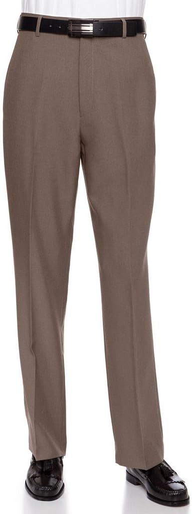 RGM Mens Dress Pants Flat Front - Machine Washable Casual Pants Comfortable for Everyday Wear - Versatile Suit Pant for Work