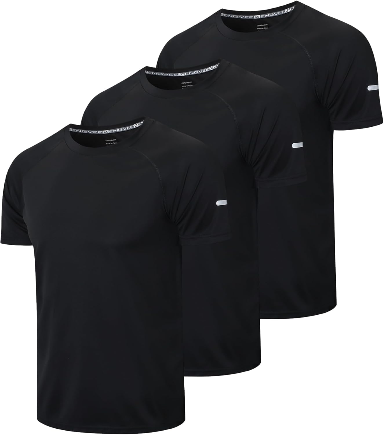 Frueo Men'S 1/3 Pack Workout Shirts Quick Dry Moisture Wicking Short Sleeve Mesh Athletic T-Shirts