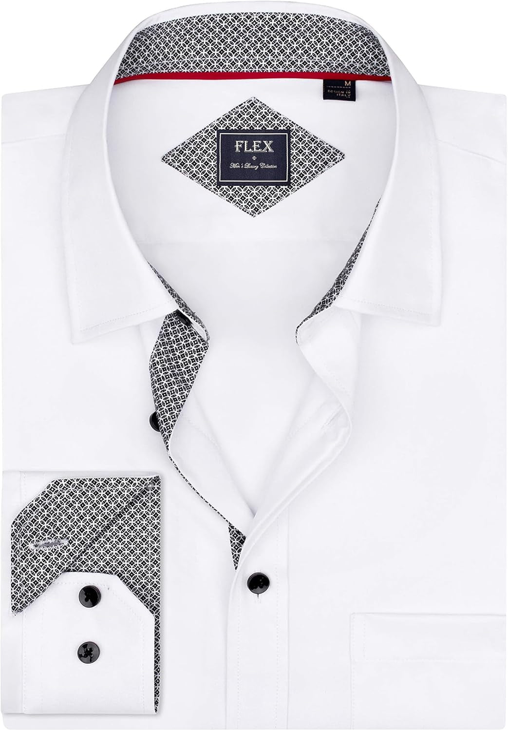 Alimens & Gentle Men'S Dress Shirts Long Sleeve Wrinkle-Free Business Casual Button down Shirt