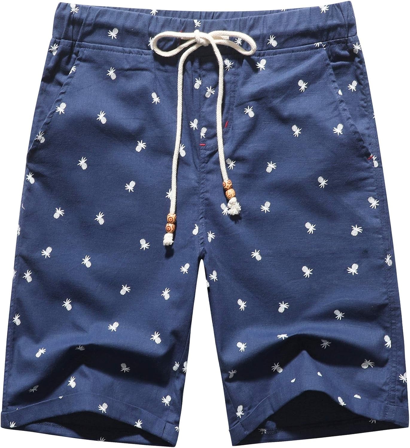 Boisouey Men'S Linen Casual Classic Fit Short Summer Beach Shorts
