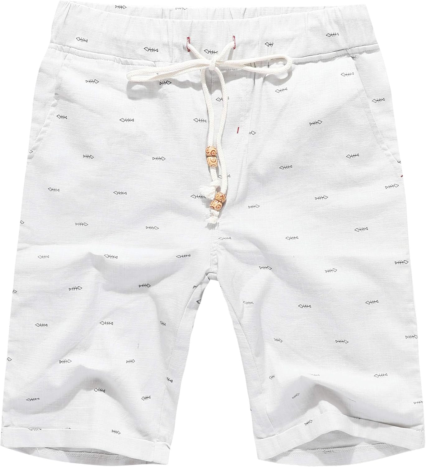 Boisouey Men'S Linen Casual Classic Fit Short Summer Beach Shorts
