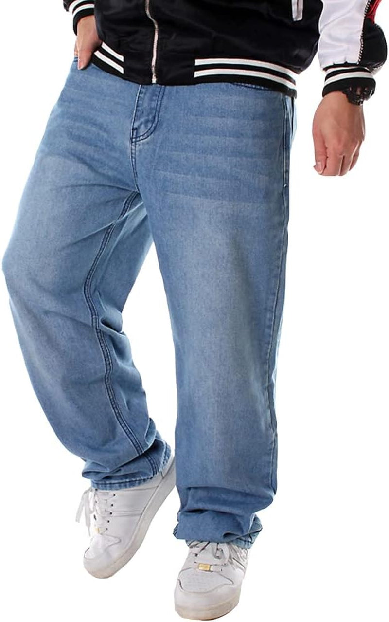 Baggy Jeans for Men Loose Fit Skateboard Pants Street Hip Hop Jeans