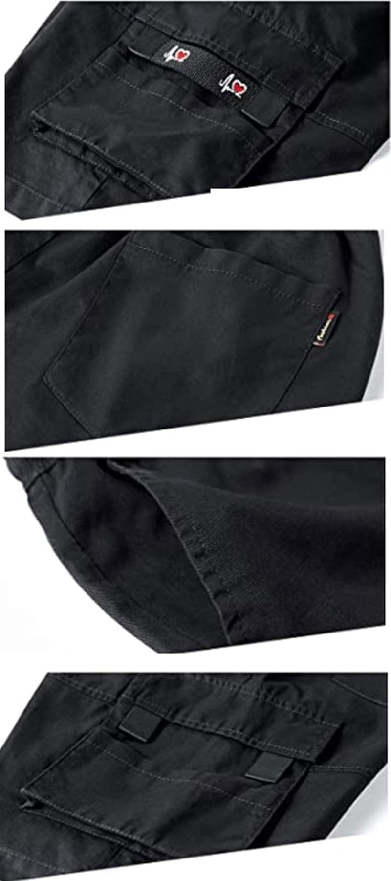 Xinyangni Men'S Cargo Shorts Elastic Waist Relaxed Fit Cotton Casual Outdoor Lightweight Work Shorts Multi-Pockets