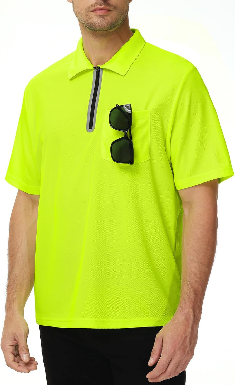 MOHEEN Men'S Moisture Wicking Short Sleeve Polo Shirts UPF 50+ Lightweight Performance Golf Shirts M-6XL