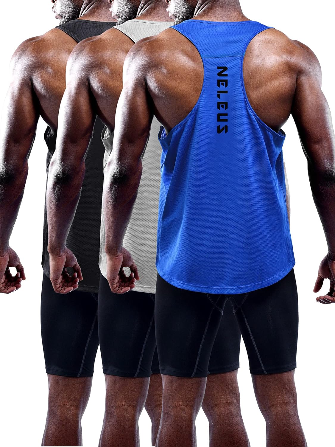 NELEUS Men'S Workout Running Tank Top Sleeveless Gym Athletic Shirts