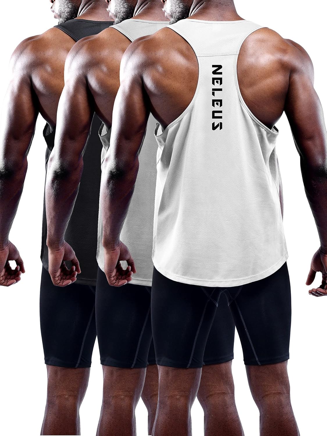 NELEUS Men'S Workout Running Tank Top Sleeveless Gym Athletic Shirts