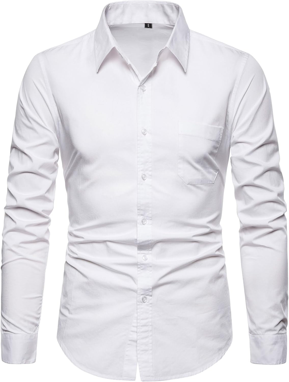 Men’S Long Sleeve Casual Button down Dress Shirts with Chest Pocket