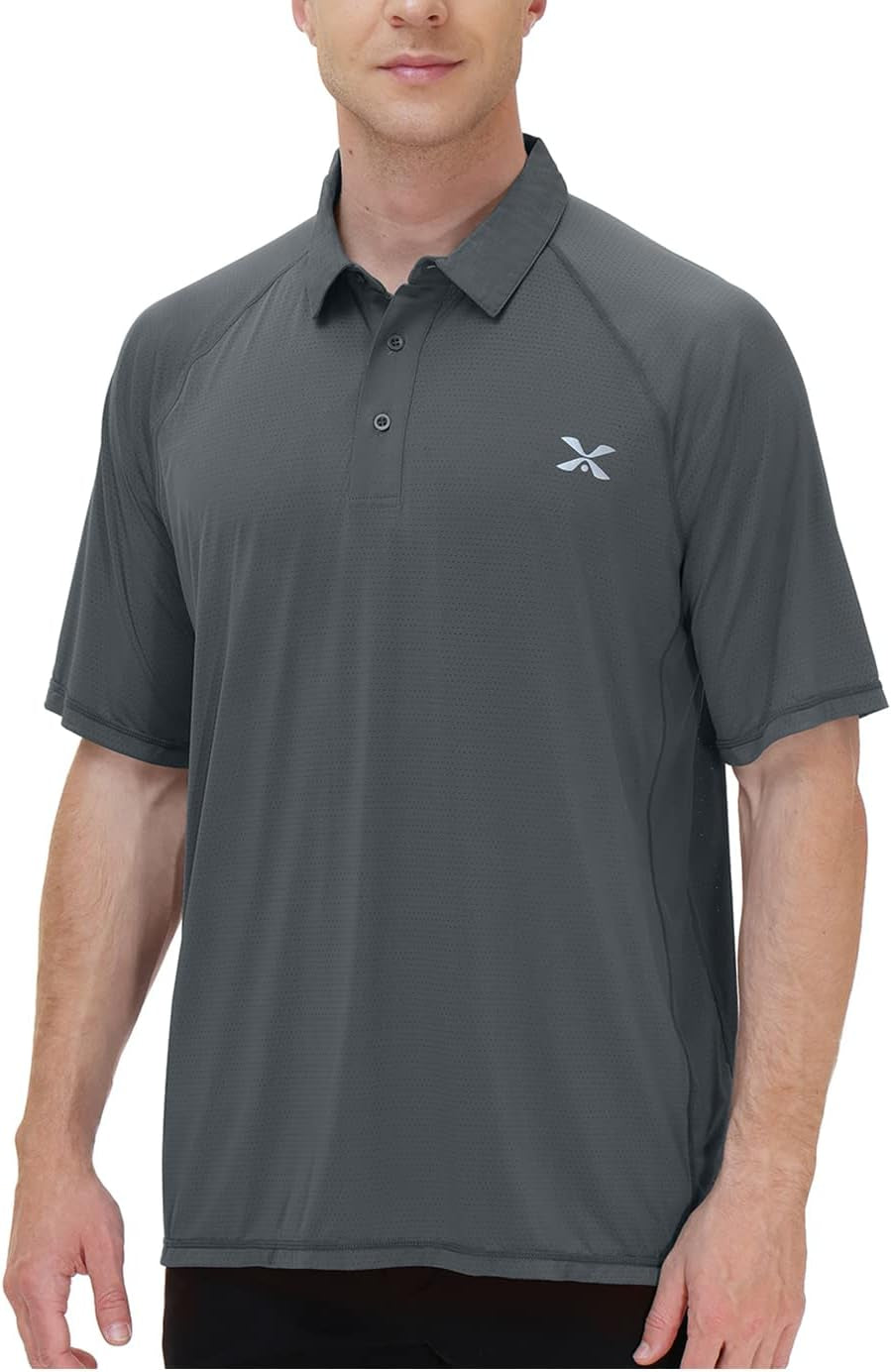 MOHEEN Men'S Moisture Wicking Short Sleeve Polo Shirts UPF 50+ Lightweight Performance Golf Shirts M-6XL