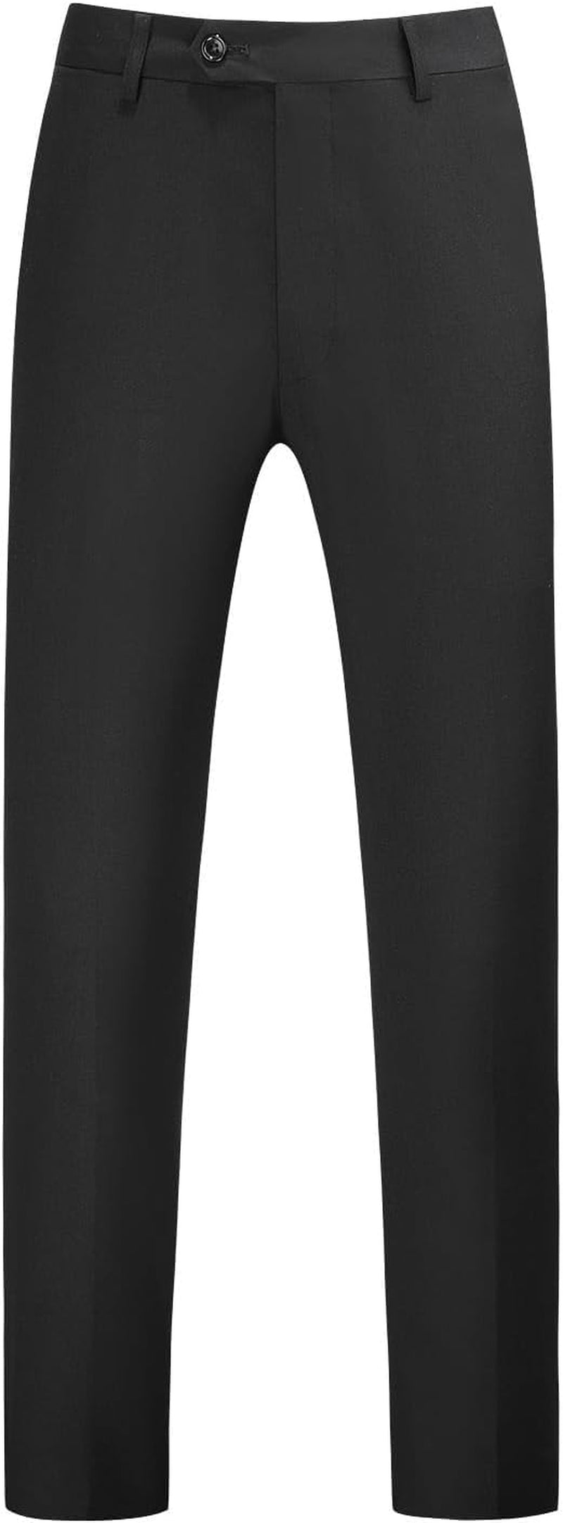 MOGU Mens Front Flat Casual Dress Pants Slim Fit