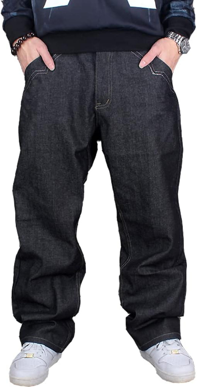 Baggy Jeans for Men Loose Fit Skateboard Pants Street Hip Hop Jeans
