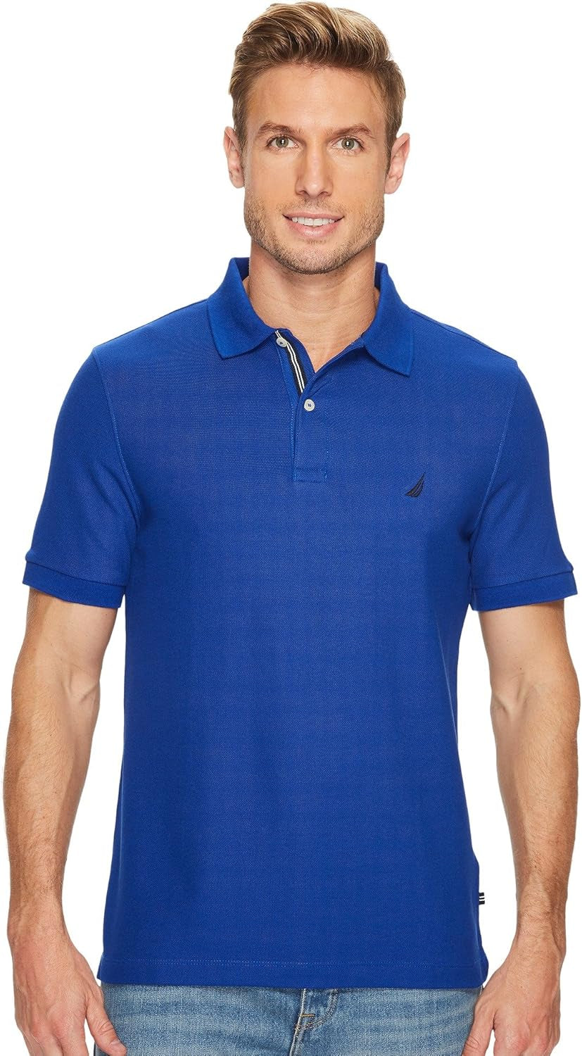 Nautica Men'S Classic Short Sleeve Solid Performance Deck Polo Shirt