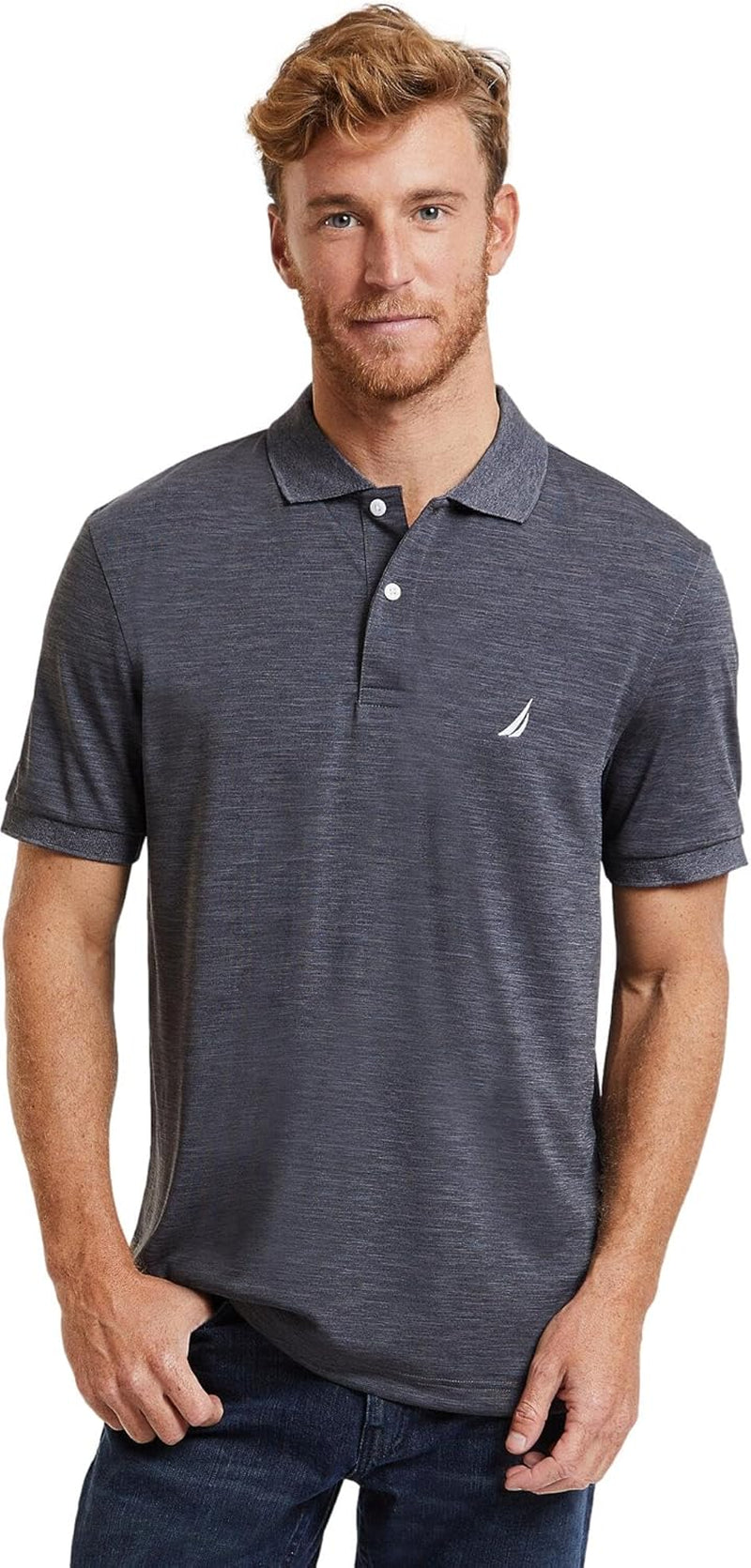 Nautica Men'S Classic Short Sleeve Solid Performance Deck Polo Shirt