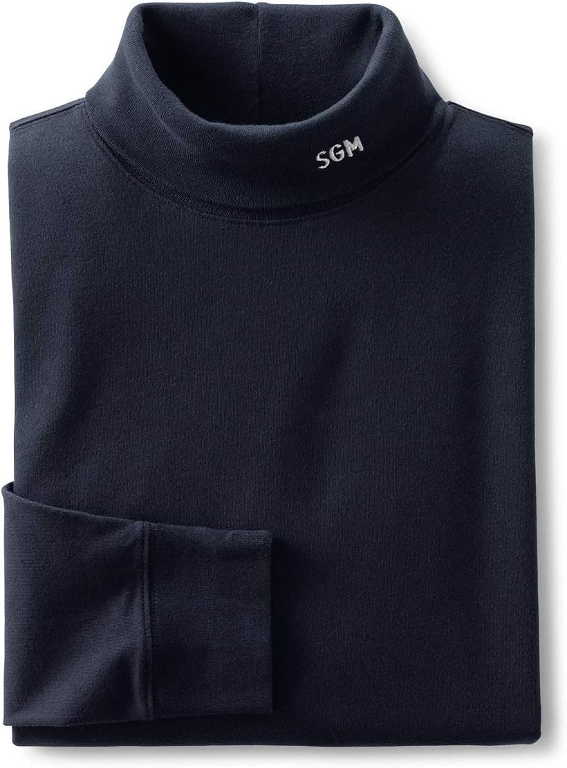 Lands' End Men'S Super-T Cotton-Blend Turtleneck Shirt