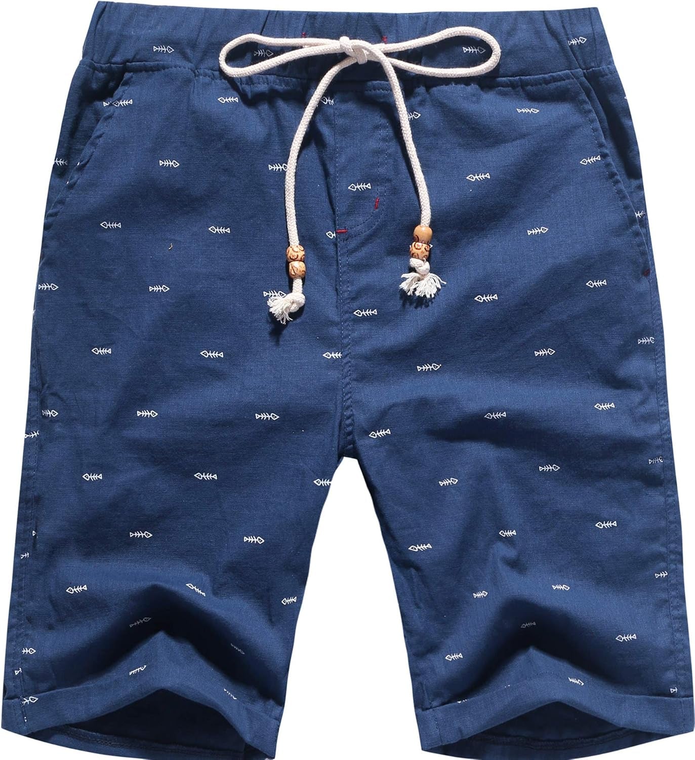 Boisouey Men'S Linen Casual Classic Fit Short Summer Beach Shorts