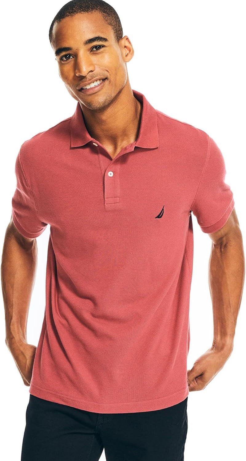 Nautica Men'S Classic Short Sleeve Solid Performance Deck Polo Shirt