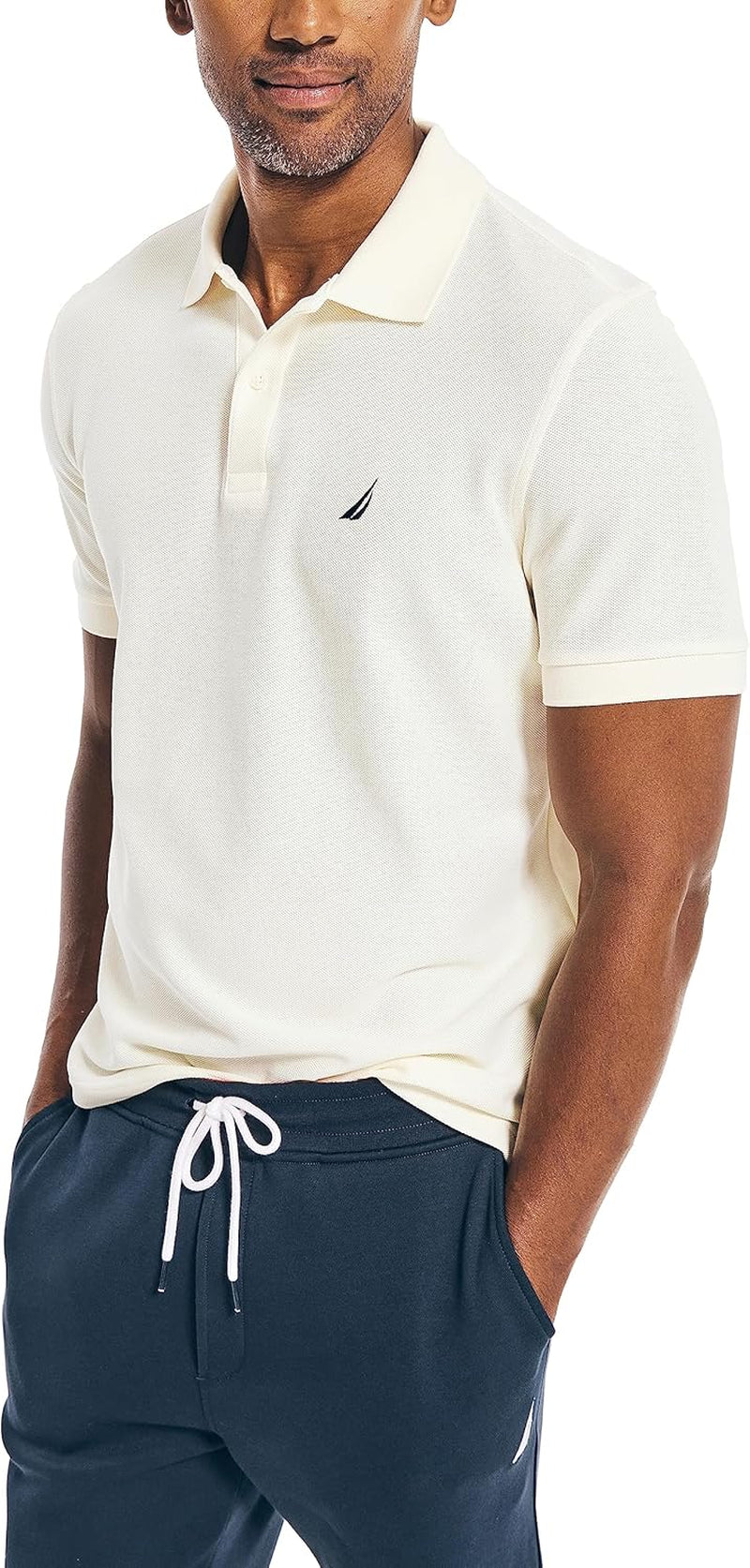 Nautica Men'S Classic Short Sleeve Solid Performance Deck Polo Shirt