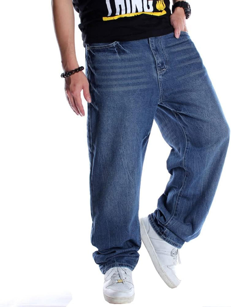 Baggy Jeans for Men Loose Fit Skateboard Pants Street Hip Hop Jeans