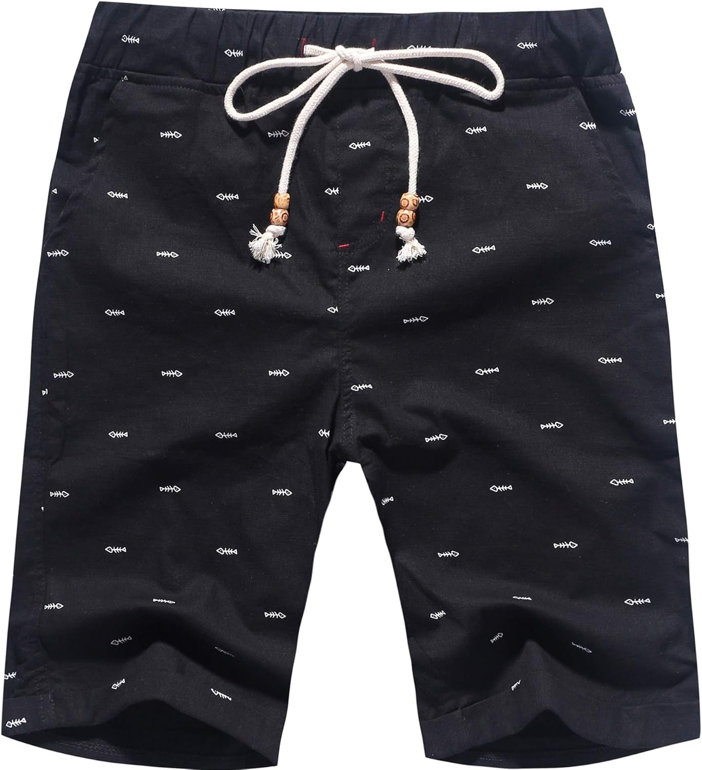 Boisouey Men'S Linen Casual Classic Fit Short Summer Beach Shorts