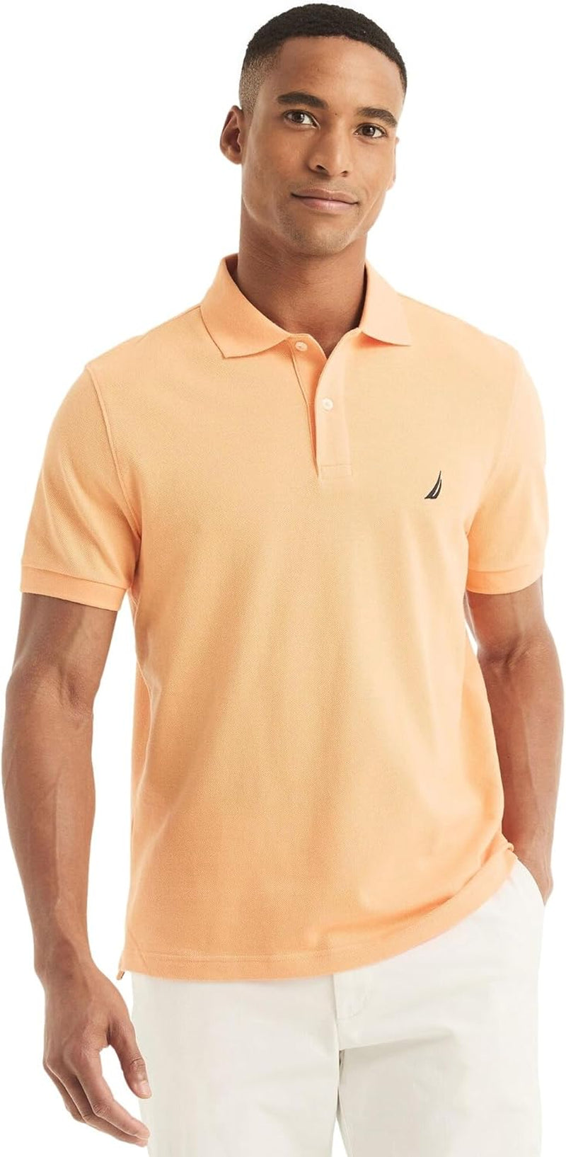 Nautica Men'S Classic Short Sleeve Solid Performance Deck Polo Shirt