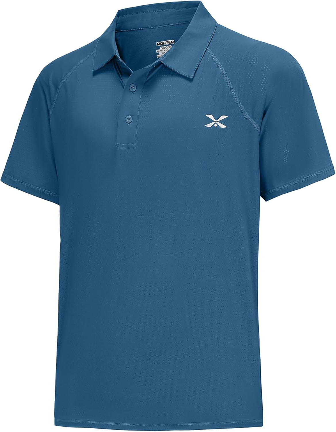 MOHEEN Men'S Moisture Wicking Short Sleeve Polo Shirts UPF 50+ Lightweight Performance Golf Shirts M-6XL