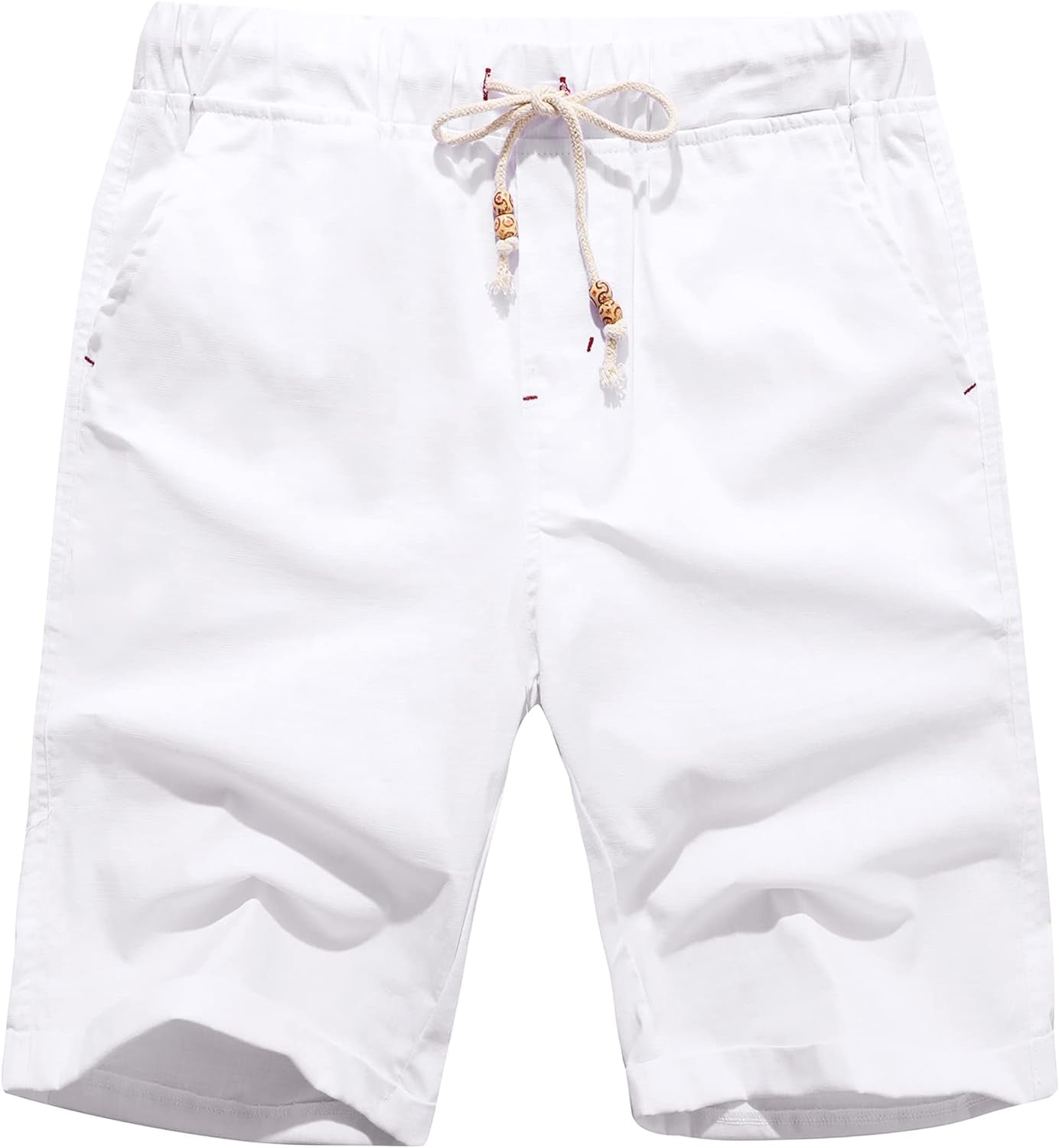 Boisouey Men'S Linen Casual Classic Fit Short Summer Beach Shorts