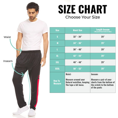 3 Pack Men'S Sweatpants Open Bottom Dry Fit Active Athletic Jogger Pants Running Workout Gym Pants with Pockets & Adjustable Waistband, (UP to 3X)