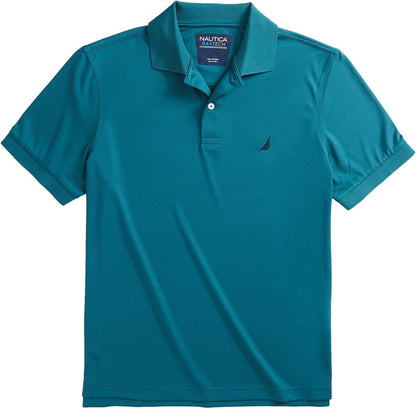 Nautica Men'S Classic Short Sleeve Solid Performance Deck Polo Shirt
