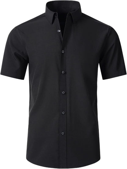 SAMERM Mens Dress Shirt Wrinkle Free Moisture Wicking 4-Way High Stretch Super Soft Casual Button down Shirts