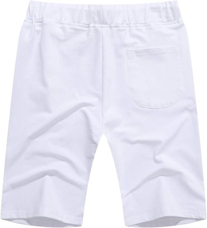 Boisouey Mens Shorts Casual Drawstring Zipper Pockets Elastic Waist