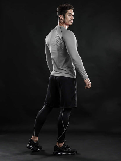 DRSKIN 4, 3, 2 or 1 Pack Men'S Compression Shirts Top Long Sleeve Sports Baselayer Workout Running Athletic Active