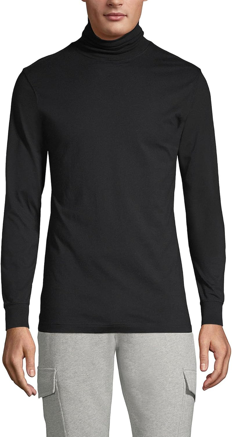 Lands' End Men'S Super-T Cotton-Blend Turtleneck Shirt
