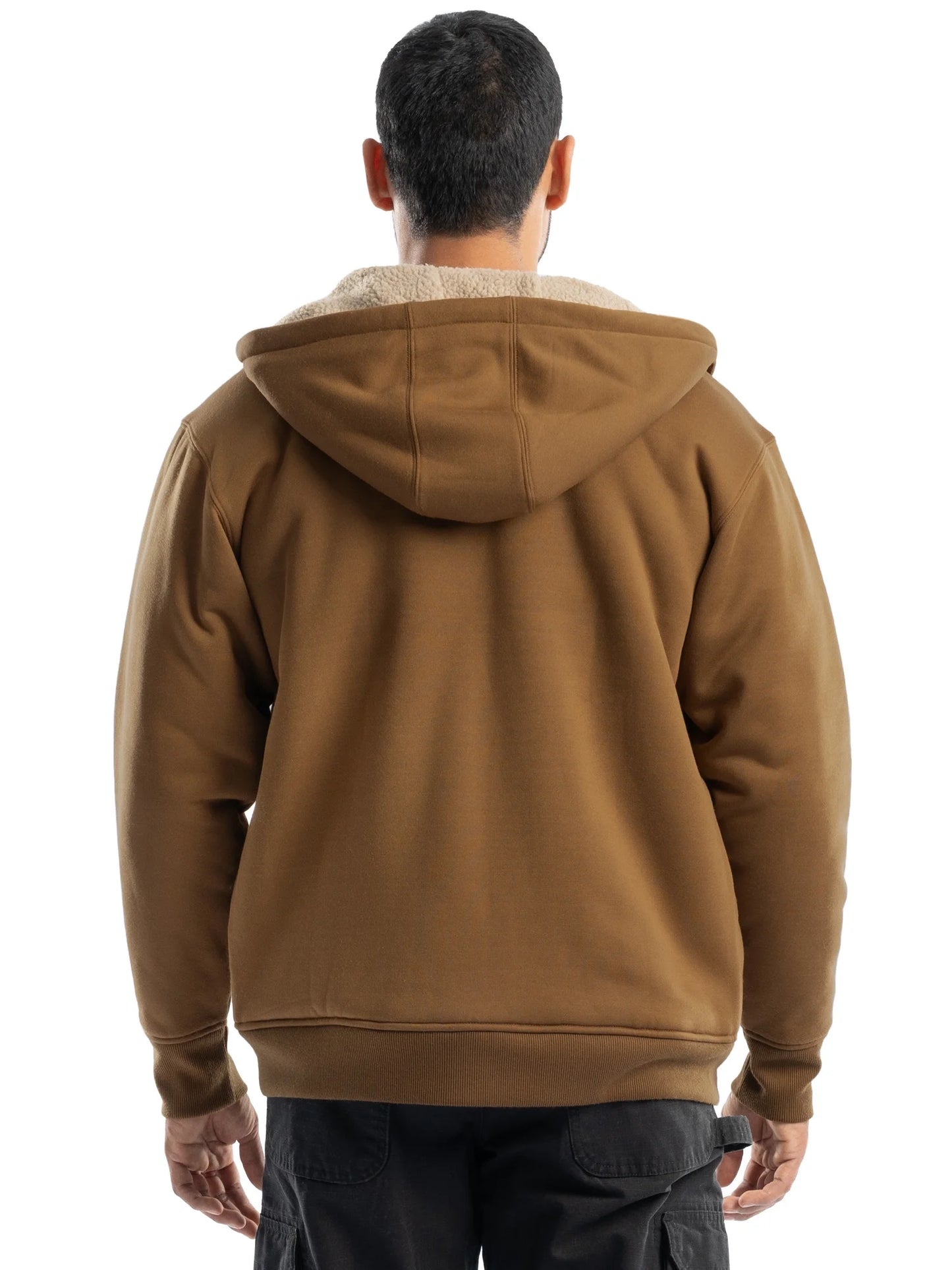 Workwear Men'S Durable Quilted Zip-Up Fleece Hooded Jacket, S-3XL (Men'S and Big Men'S)