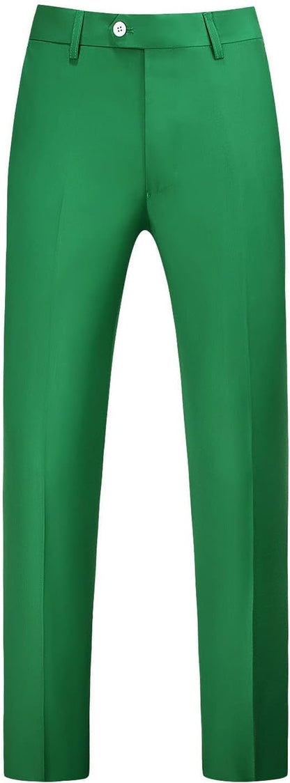 MOGU Mens Front Flat Casual Dress Pants Slim Fit