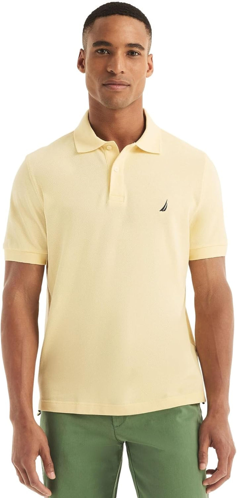 Nautica Men'S Classic Short Sleeve Solid Performance Deck Polo Shirt