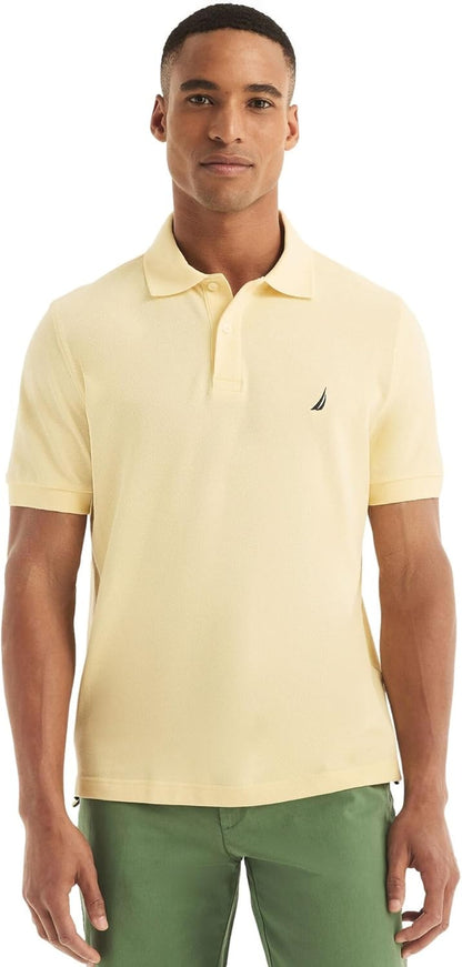 Nautica Men'S Classic Short Sleeve Solid Performance Deck Polo Shirt