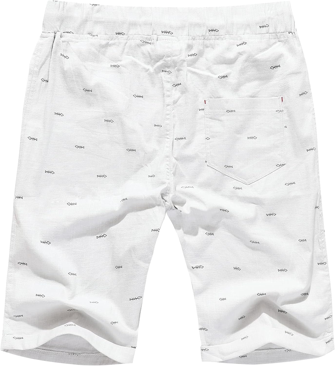 Janmid Men'S Linen Shorts Casual Drawstring Summer Beach Shorts for Men