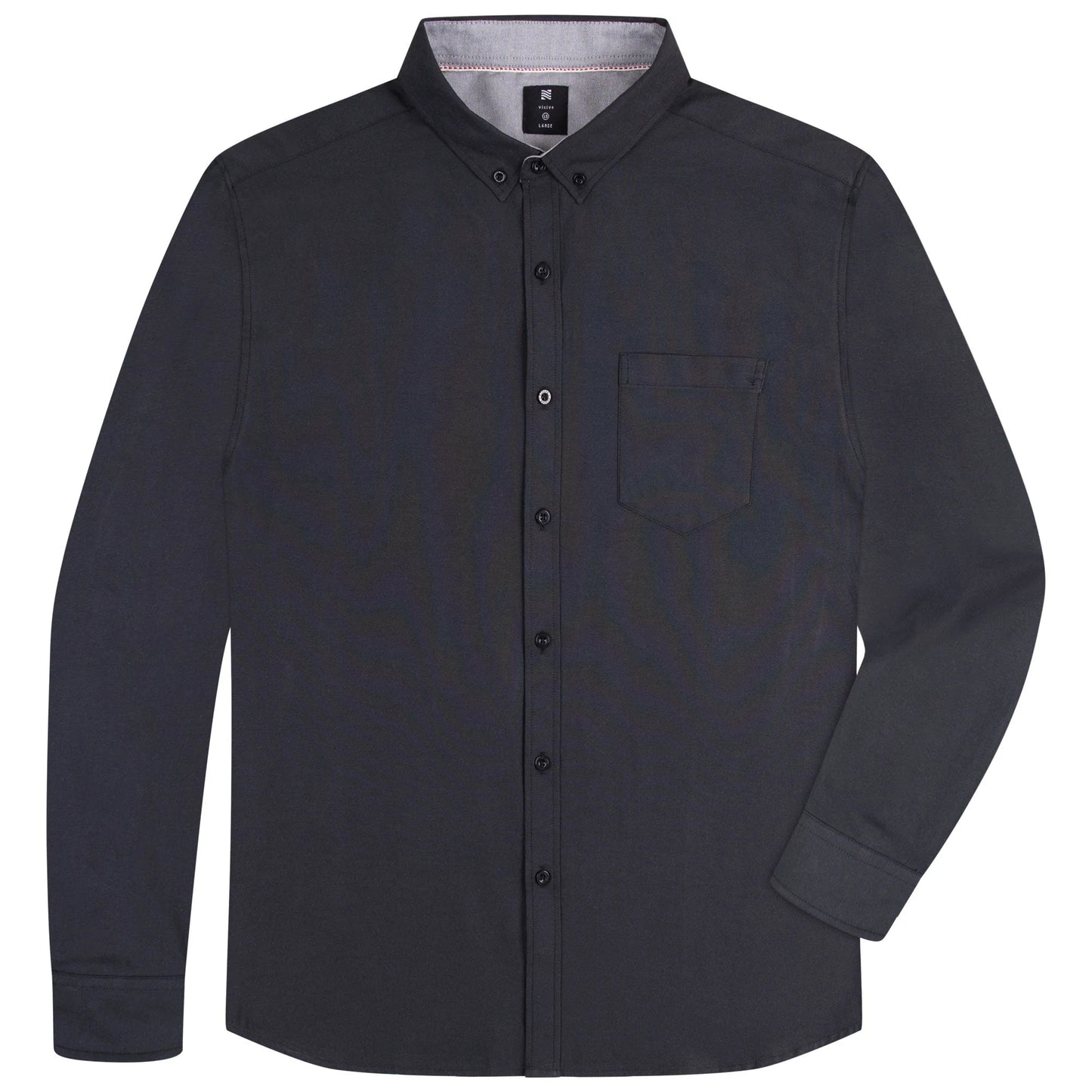 Oxford Men’S Dress Shirt, 4 Pack, Long Sleeve Button Down, Casual Fit with Big and Tall Sizes, Solid Modern Colors