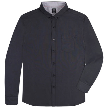 Oxford Men’S Dress Shirt, 4 Pack, Long Sleeve Button Down, Casual Fit with Big and Tall Sizes, Solid Modern Colors