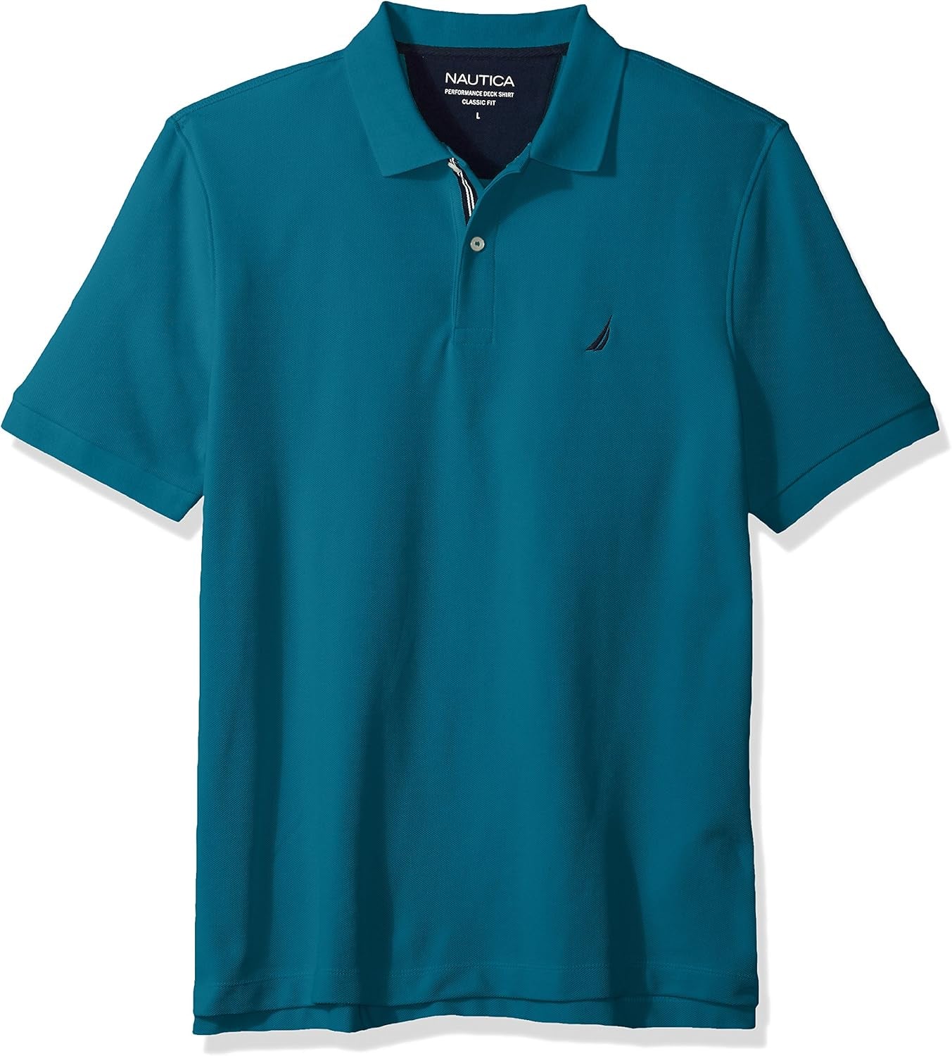 Nautica Men'S Classic Short Sleeve Solid Performance Deck Polo Shirt