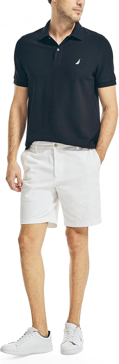 Nautica Men'S Classic Short Sleeve Solid Performance Deck Polo Shirt