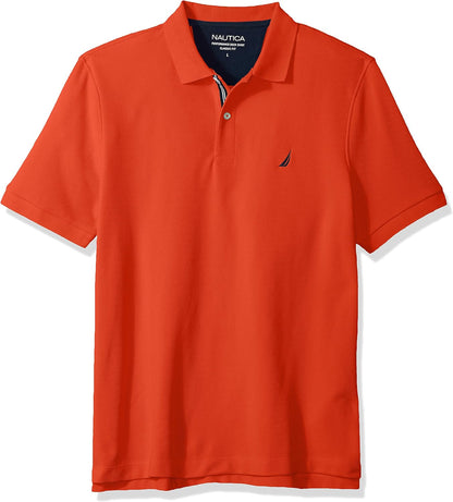 Nautica Men'S Classic Short Sleeve Solid Performance Deck Polo Shirt