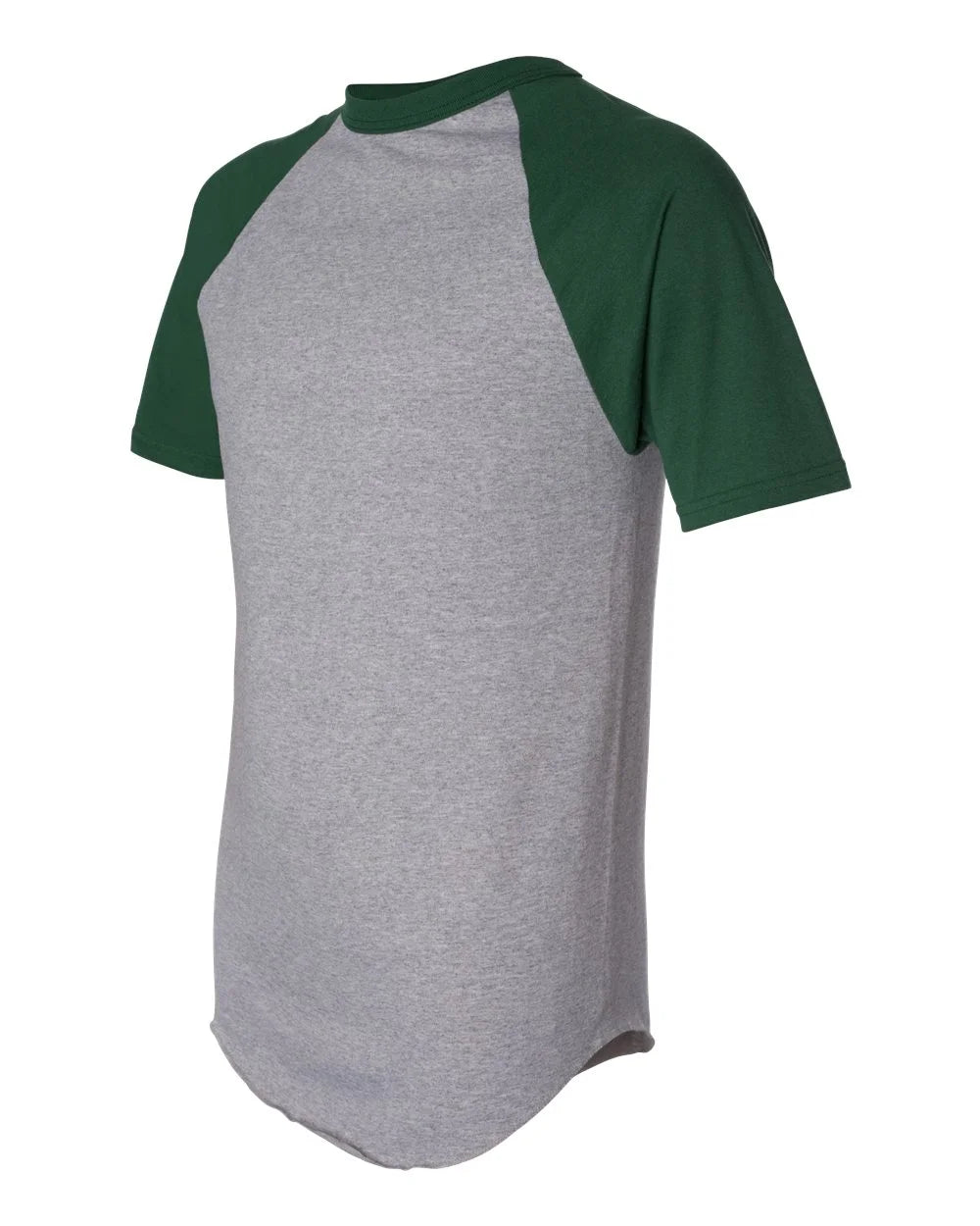 Men'S Xx-Large Short Sleeve Baseball Jersey, Athletic Heather/Dark Green